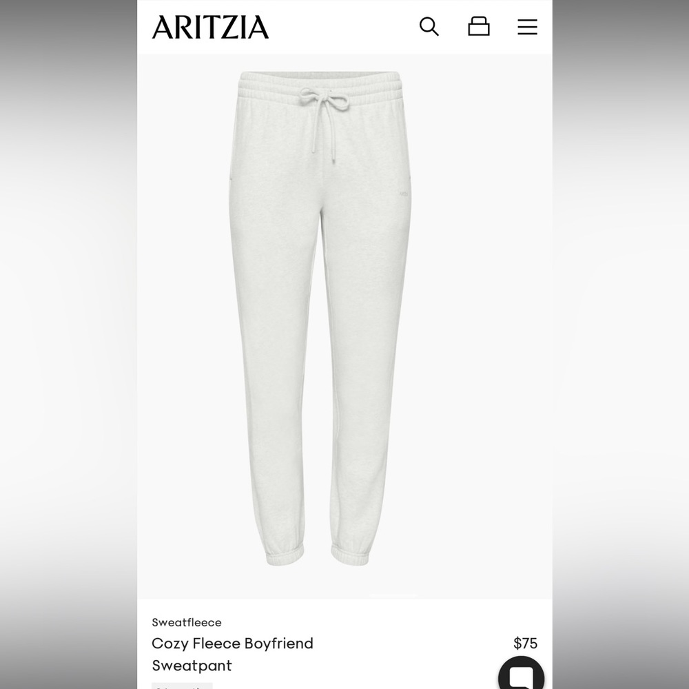Cozy fleece sweatpants / jogger - heather cloud size small